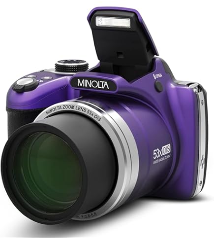 Amazon | Minolta デジタルカメラ – 56MP写真、4K 60FPSビデオ